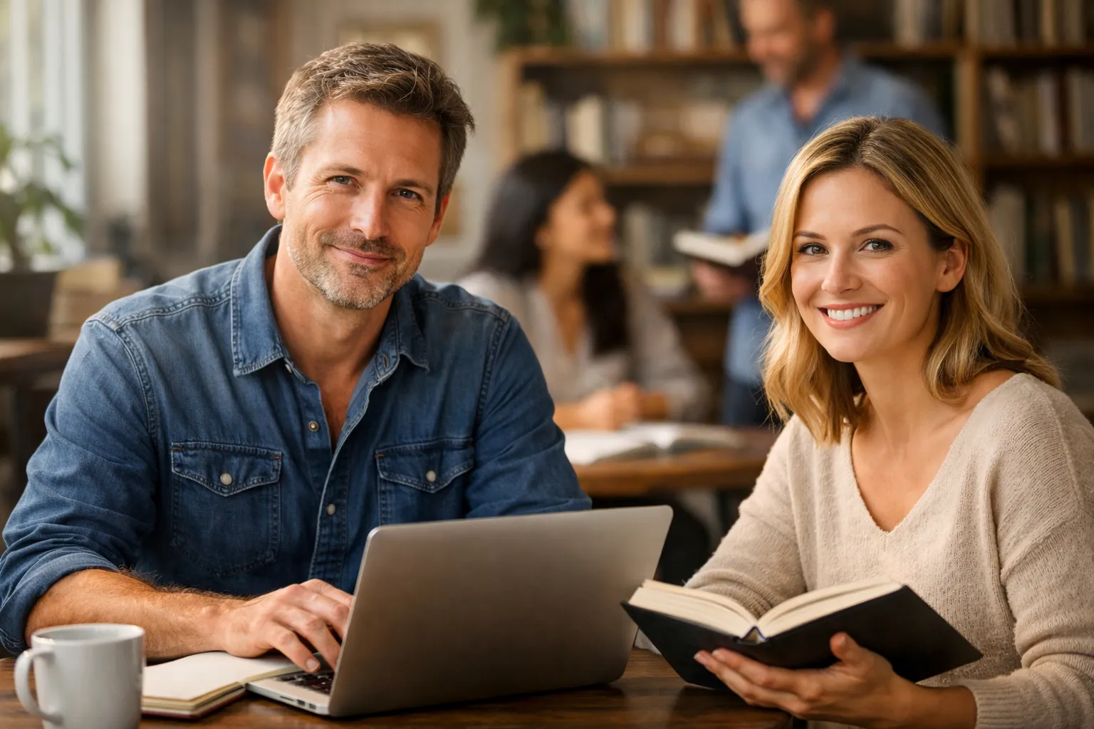 Persoon die inspiratie geeft en schrijft